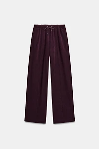 PANTALON LARGE À TAILLE ÉLASTIQUE