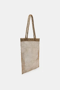 STUDDED METAL MESH BAG