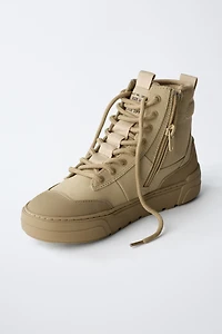 TECHNICAL HIGH-TOP SNEAKERS