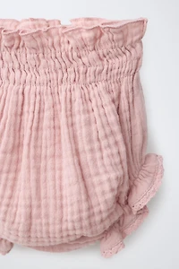 CULOTTE TEXTURÉE DENTELLE