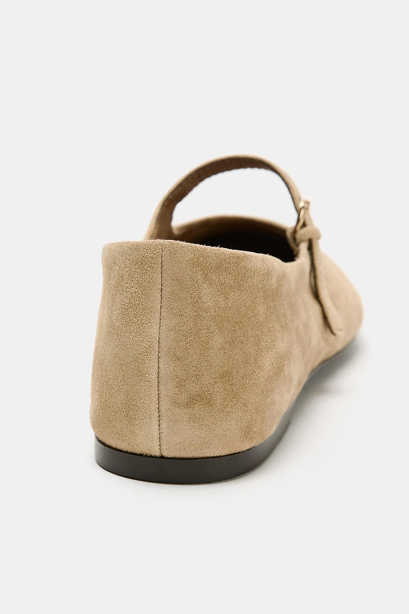SUEDE BALLET FLATS