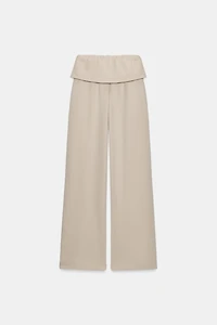 WASHED EFFECT INTERLOCK PANTS