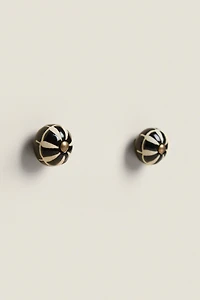 SET OF STRIPED CERAMIC KNOBS (SET OF 2)