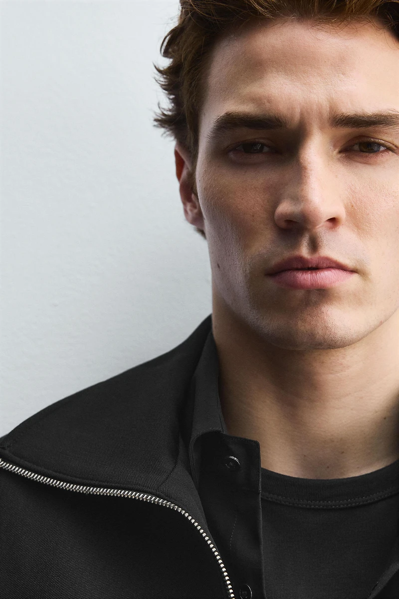 BOXY FIT ZIP-UP OVERSHIRT