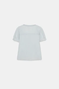 EMBROIDERED GAUZE SHIRT