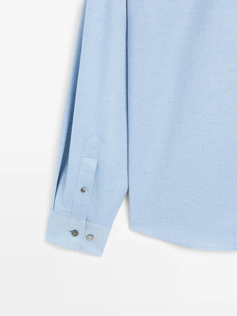 Soft regular fit melange shirt