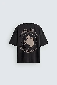 WASHED HORSES GRAPHIC SWEATSHIRT