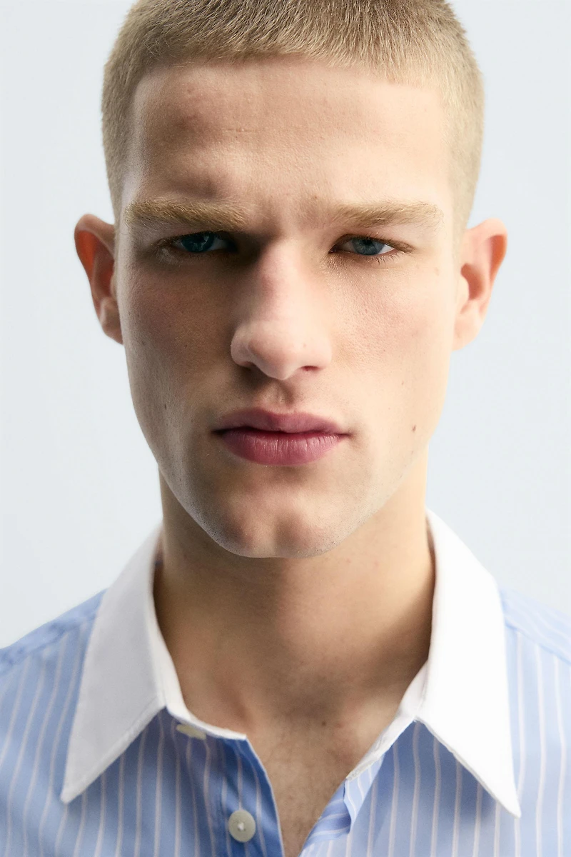 STRIPED FRENCH CUFF SHIRT