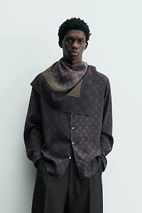 CHEMISE FLUIDE À POIS AVEC FOULARD ÉDITION LIMITÉE