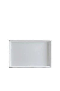WHITE EARTHENWARE BATHROOM TRAY