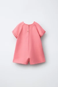 PLAIN PLUSH SHORT JUMPSUIT