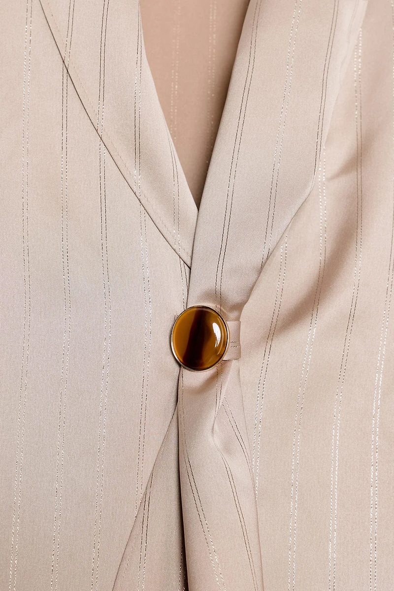 METALLIC THREAD APPLIQUÉ BLOUSE