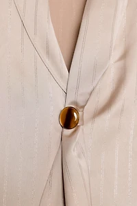 METALLIC THREAD APPLIQUÉ BLOUSE