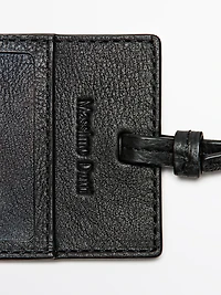 Étiquette de voyage en cuir nappa