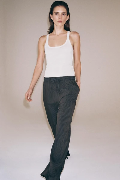 PANTALON STYLE PYJAMA À RAYURES ZW COLLECTION