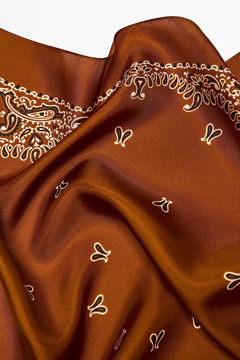 Paisley print scarf