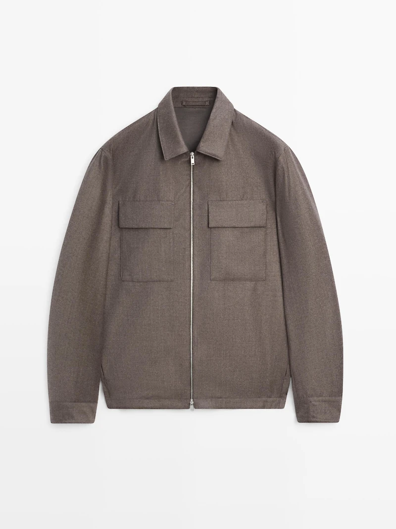 Veste en flanelle 100 % laine