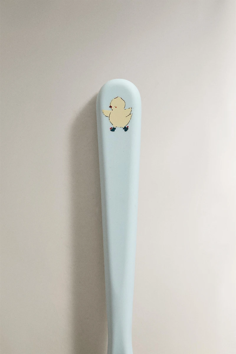 KIDS' SILICONE CHICK SPOON