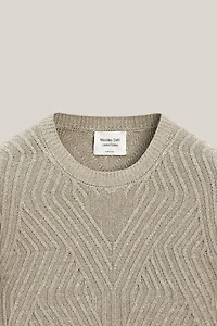 Linen blend Aran knit sweater - LIMITED EDITION