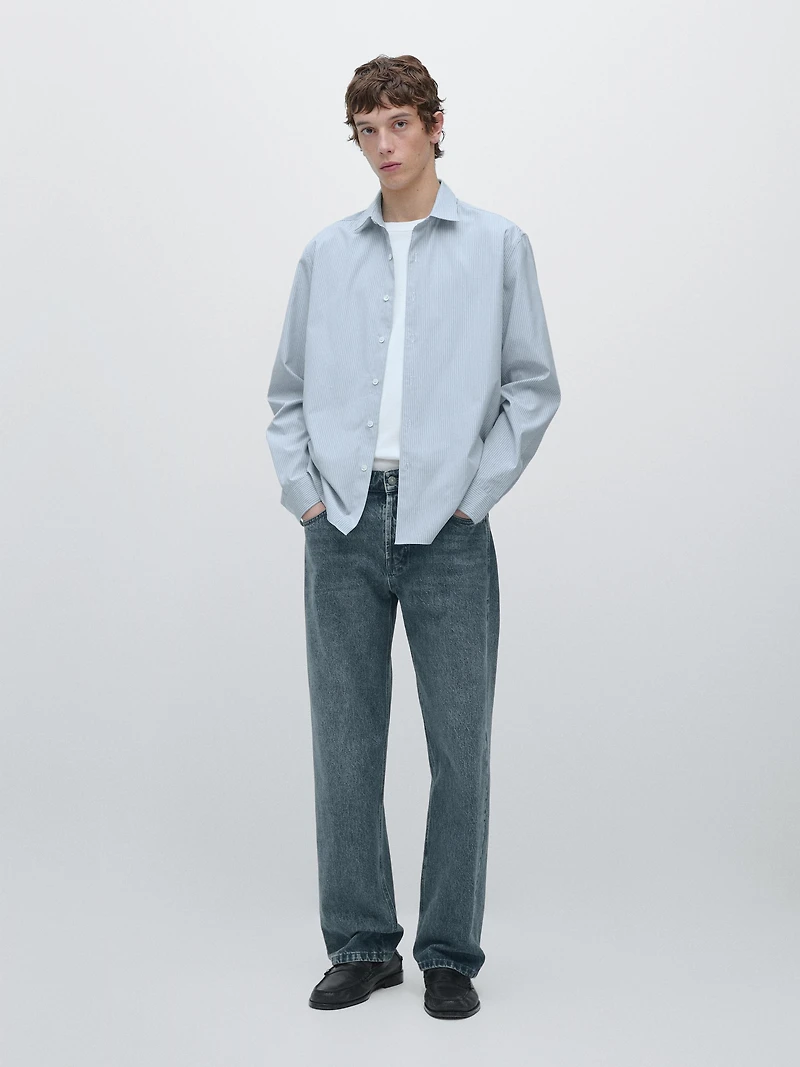 100% cotton poplin regular fit shirt