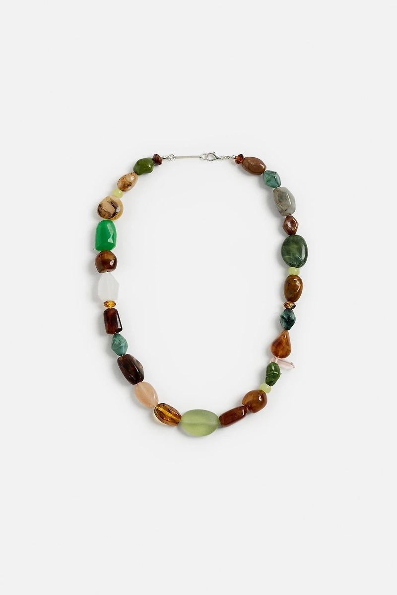CONTRAST BEAD NECKLACE