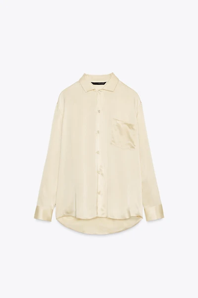 100% SILK POCKET SHIRT ZW COLLECTION