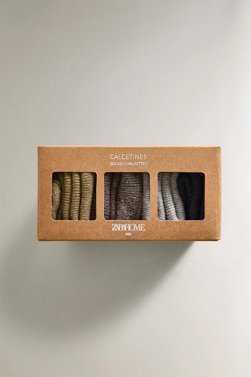 MULTICOLOURED BABY SOCKS (PACK OF 4)