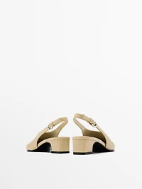 High-heel slingback shoes
