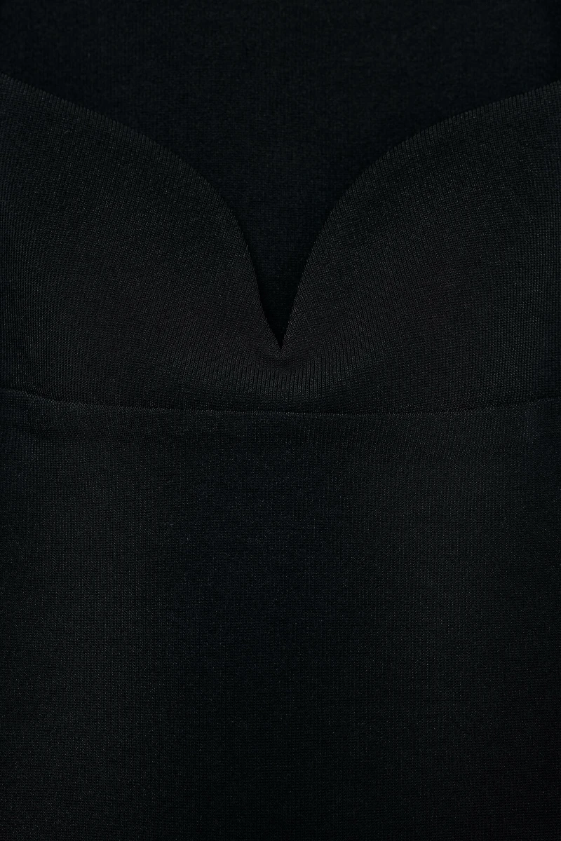 STRETCH SWEETHEART NECK BODYSUIT