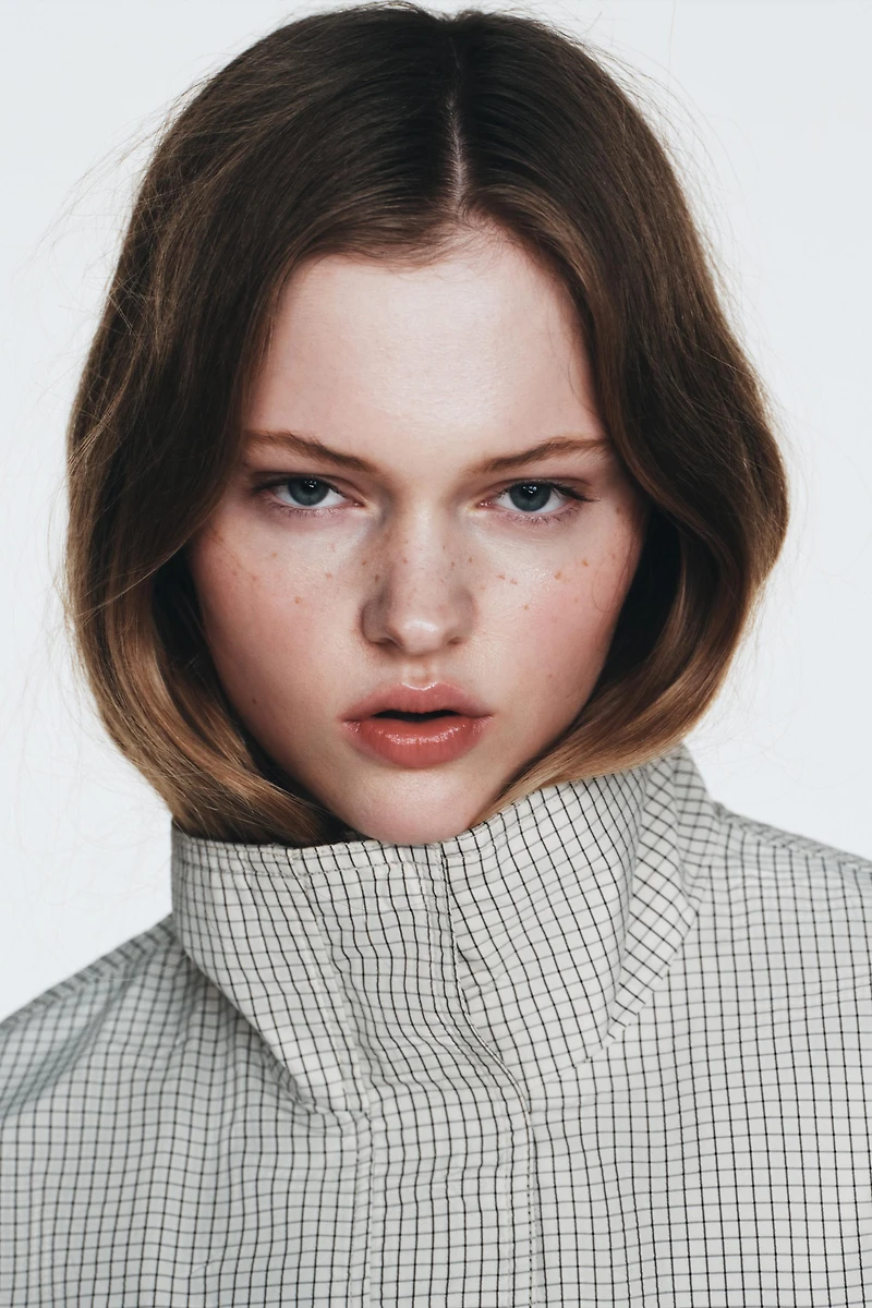 PLAID NYLON JACKET