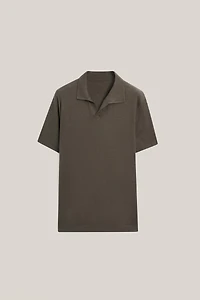 Cotton and linen knit polo sweater - LIMITED EDITION