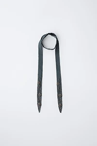 EMBROIDERED SCARF NECKLACE