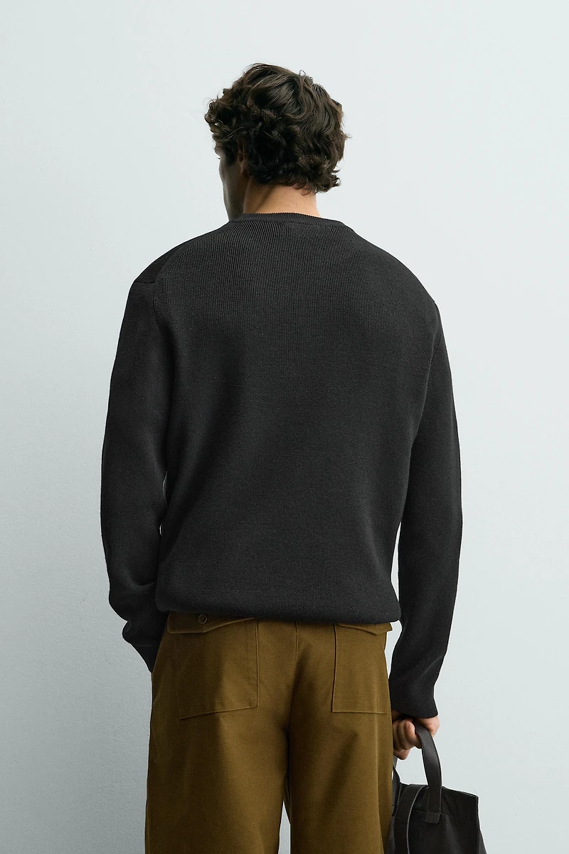 WOOL BLEND TEXTURED JUMPER