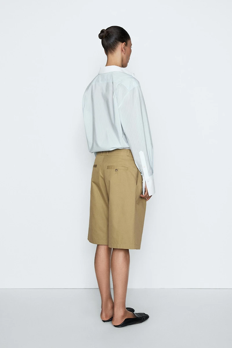 Bermuda shorts with crossover fastening - STUDIO