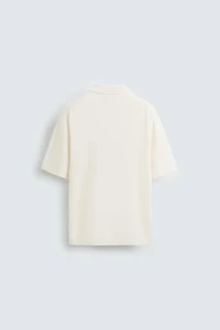 COTTON BLEND KNIT POLO SHIRT