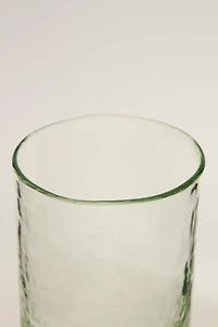 HAMMERED EFFECT GLASS SOFT DRINK TUMBLER
