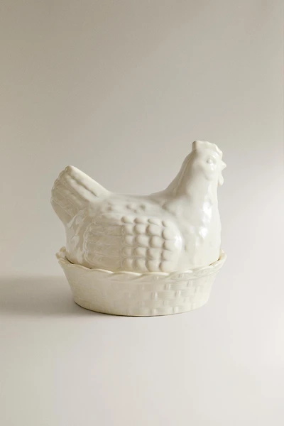 CERAMIC HEN JAR