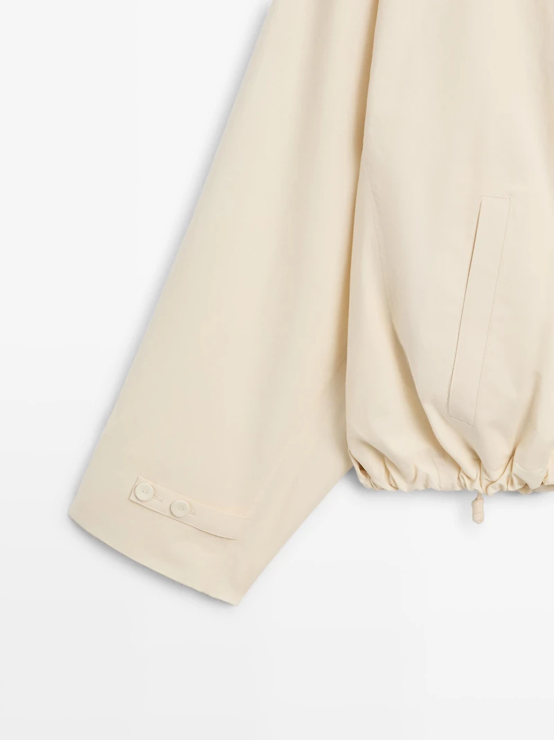 Cotton jacket with button details