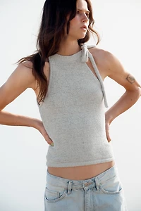 TOP HALTER RUSTIQUE