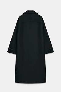 OVERSIZED COAT WITH CONTRAST CUFFS