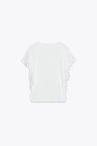 T-SHIRT MANCHES À VOLANTS
