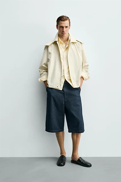 CROPPED FIT HOODED TECHNICAL PARKA