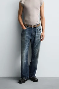 STUDDED LOOSE FIT JEANS