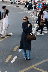 DOUBLE STRAP SPLIT LEATHER BAG