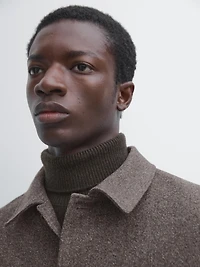 Veste à chevrons en laine mélangée