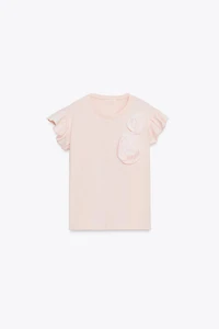 T-SHIRT ROSES EN RELIEF