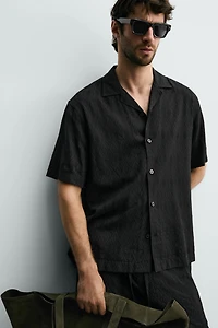 GEOMETRIC JACQUARD RELAXED FIT SHIRT