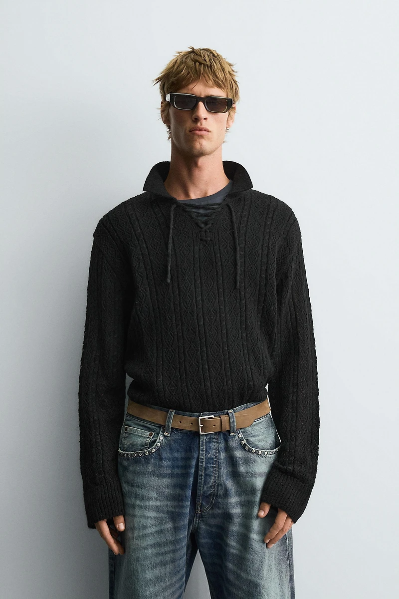 TEXTURED CORD KNIT POLO SHIRT