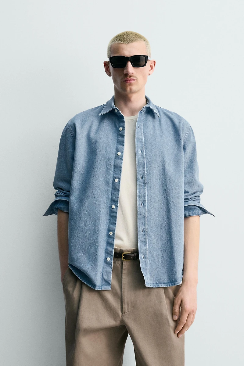 CHEMISE EN JEAN LAVÉ REGULAR FIT