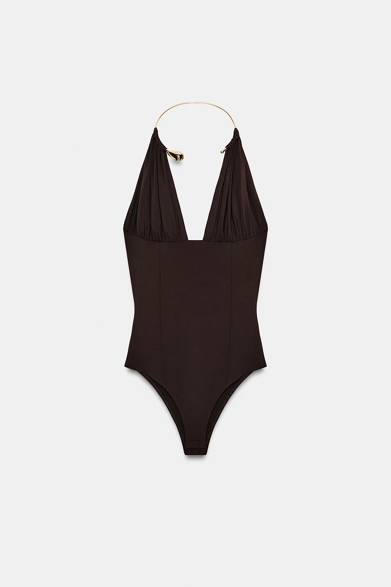 CHOKER POLYAMIDE BODYSUIT